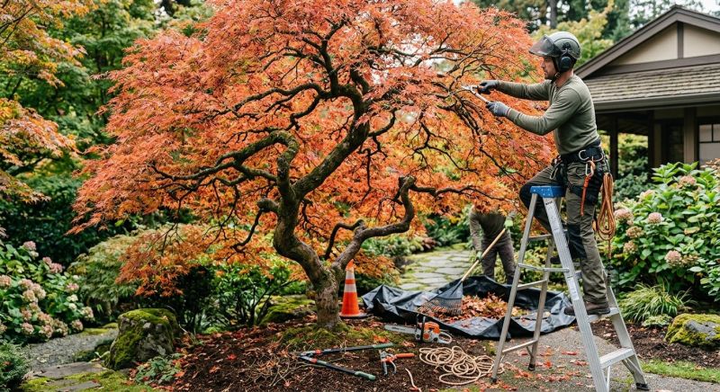 Japanese Maple Pruning in Doylestown, PA